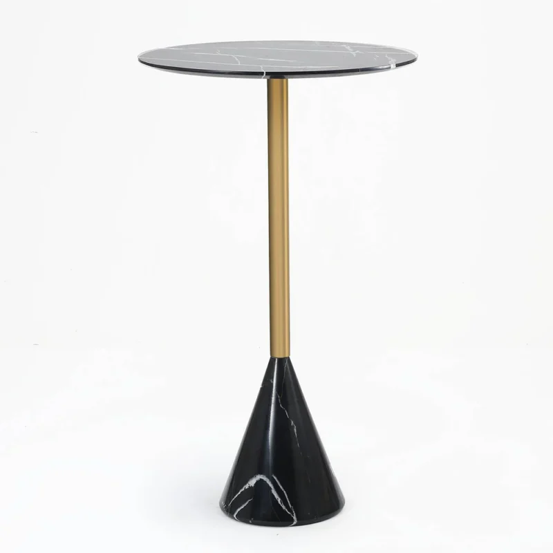 Carbon Steel Marble Side Table