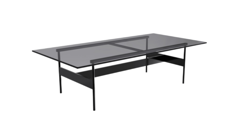 Minimalism Carbon Steel Glass Sidee Table