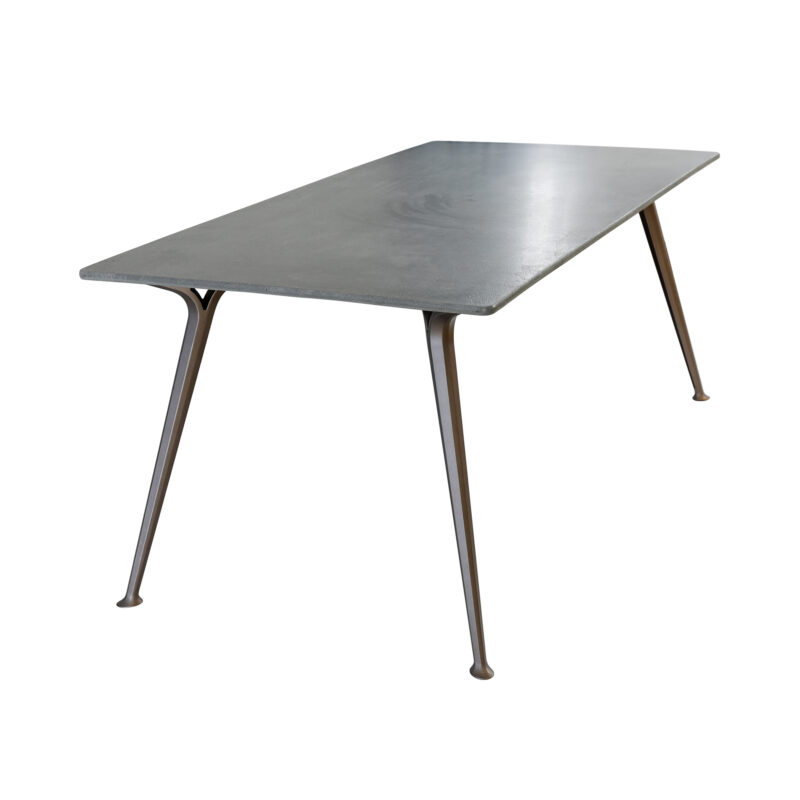 Oblong Concrete Carbon Steel Dining Table