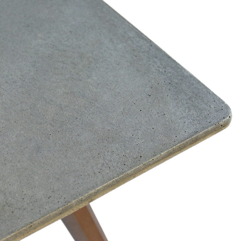 Oblong Concrete Carbon Steel Dining Table