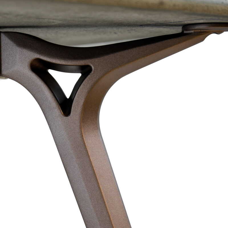 Oblong Concrete Carbon Steel Dining Table