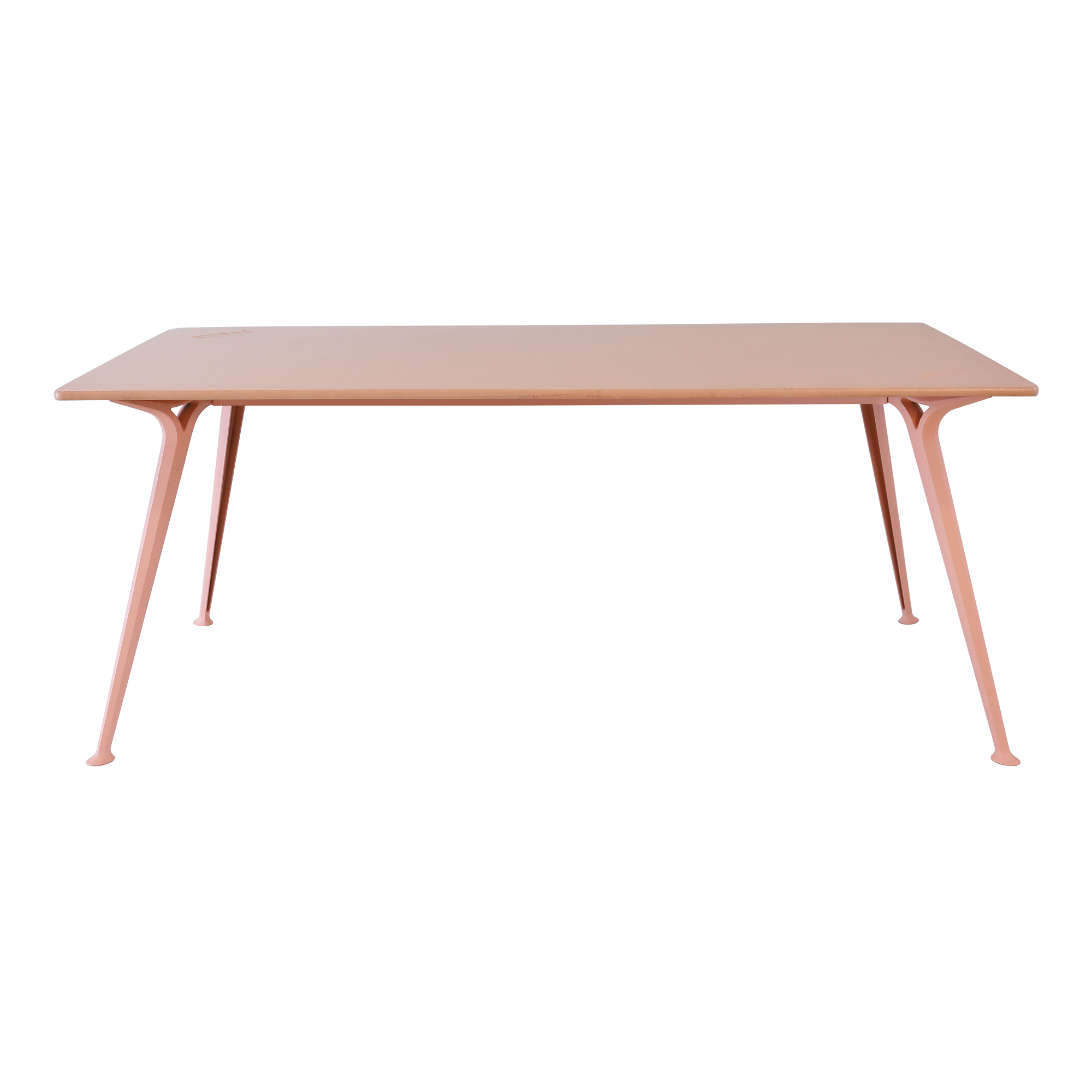 Oblong Concrete Carbon Steel Dining Table