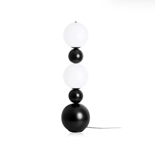 Nordic Spherical Gourd Resin Floor Lamp Black