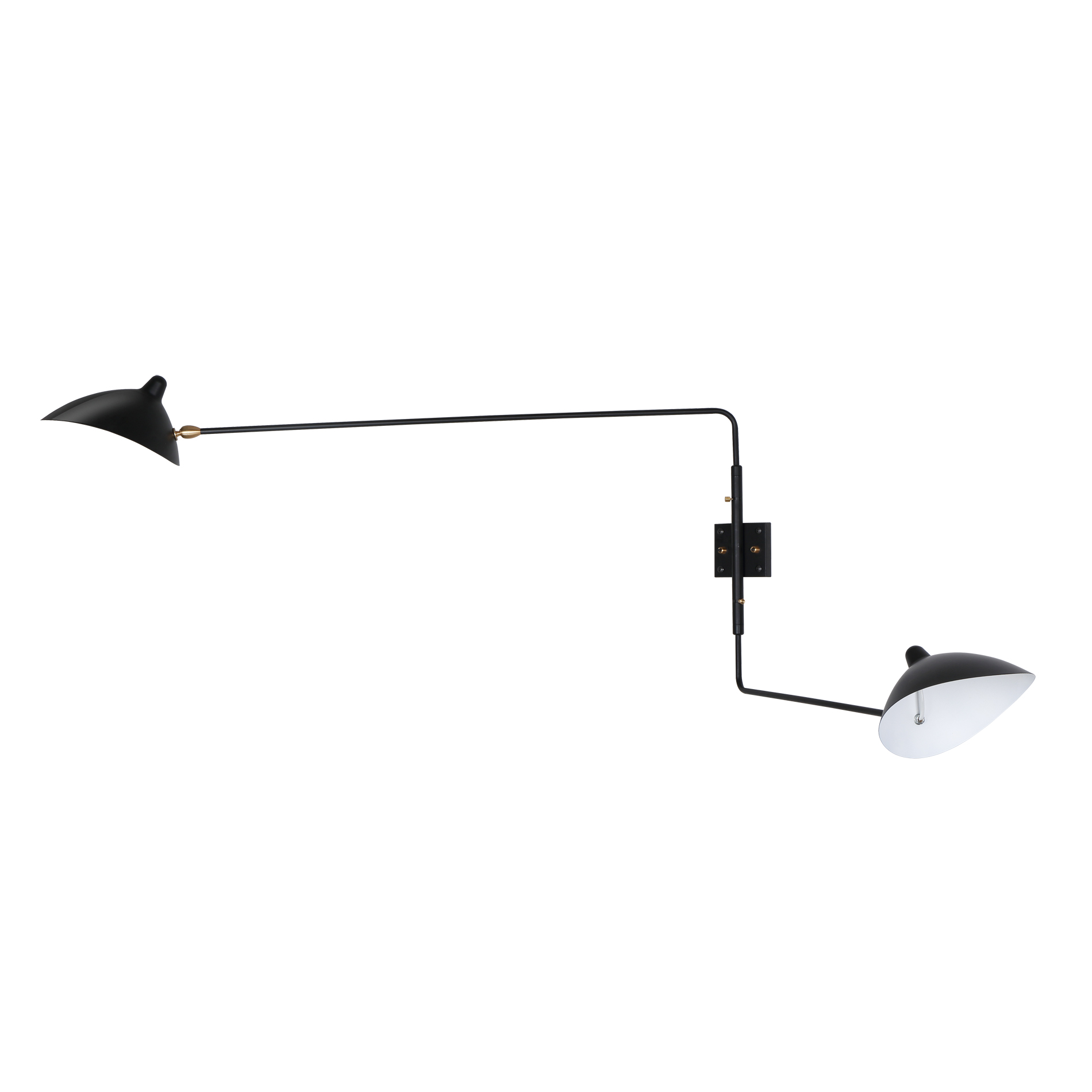 Serge Mouille Two-Arm Rotating Wall Sconce