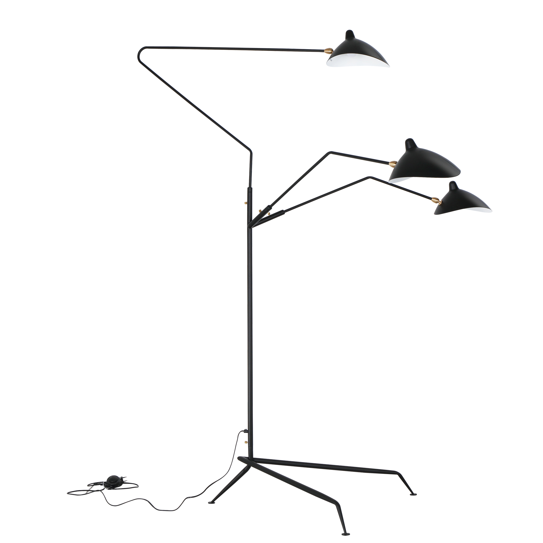 Serge Mouille Three-Arm Floor Lamp