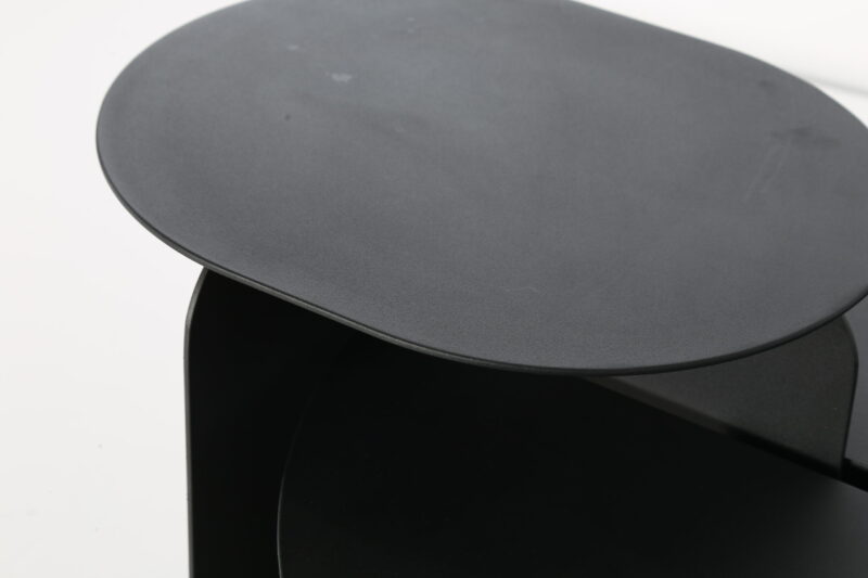 Black Carbon Steel Side Table