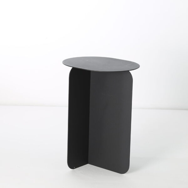 Black Carbon Steel Side Table