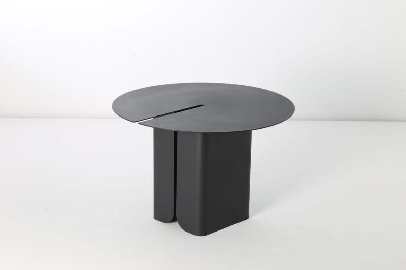 Black Carbon Steel Side Table