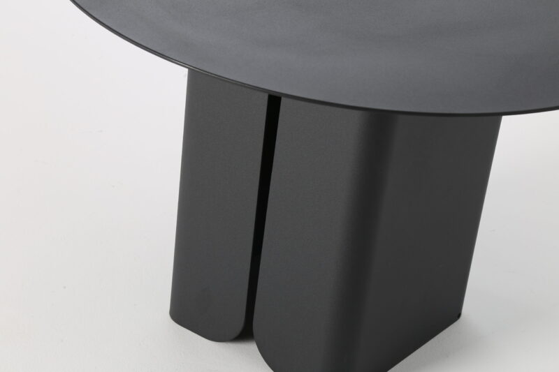 Black Carbon Steel Side Table