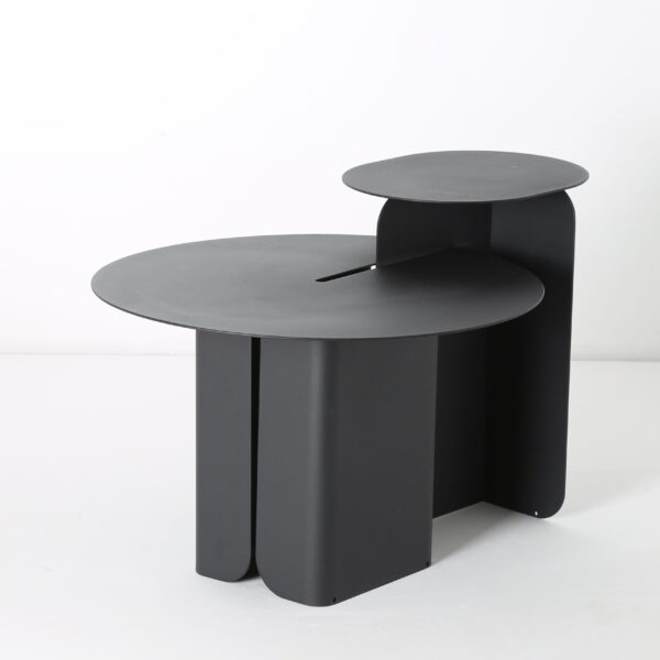 Black Carbon Steel Side Table