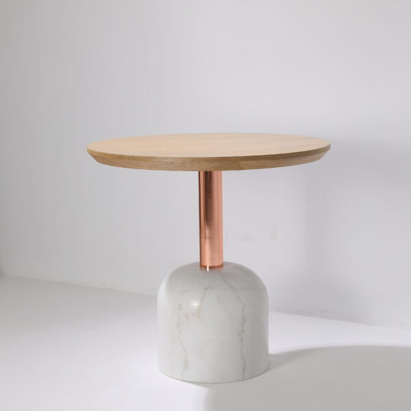 Graceful Wood / Marble Side Table