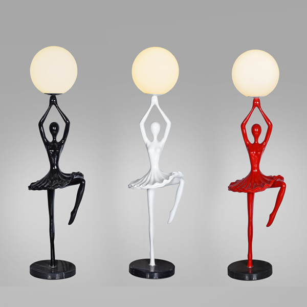 Retro Resin Ballet Girl Floor Lamp