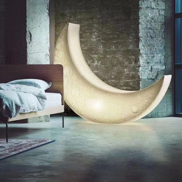 Advanced Luminous Lounge Chair Moon Floor Lamp