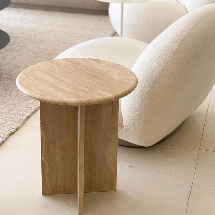 Light Luxury Marble Round Side Table