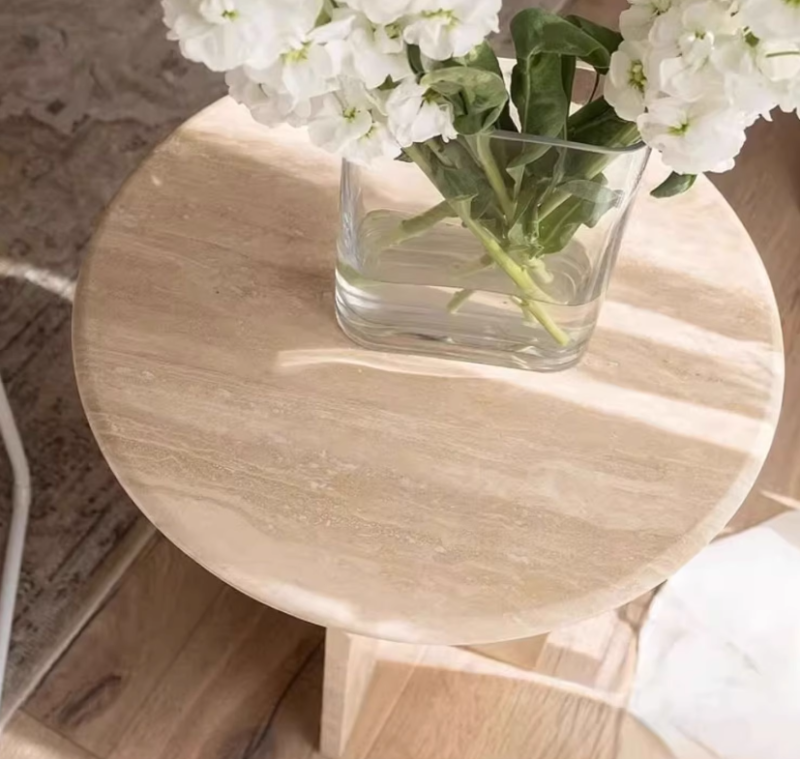 Light Luxury Marble Round Side Table