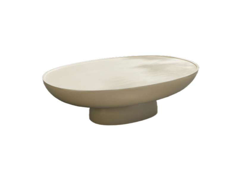 Ellipse White Magnesium Oxide Coffee Table 2120-A