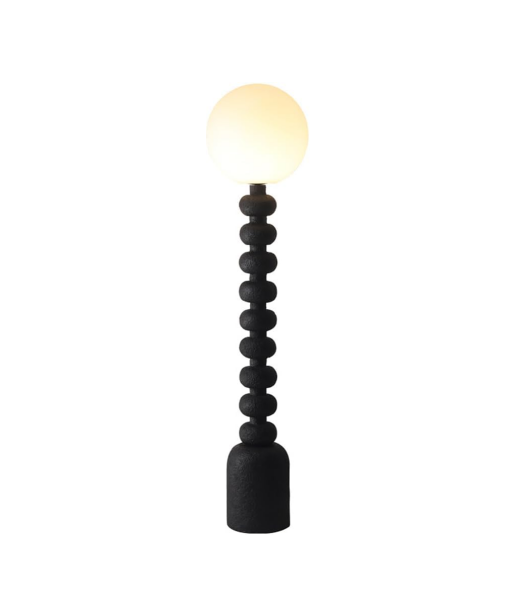 Contemporary High Mast Resin Chess Floor Lamp Sand Black